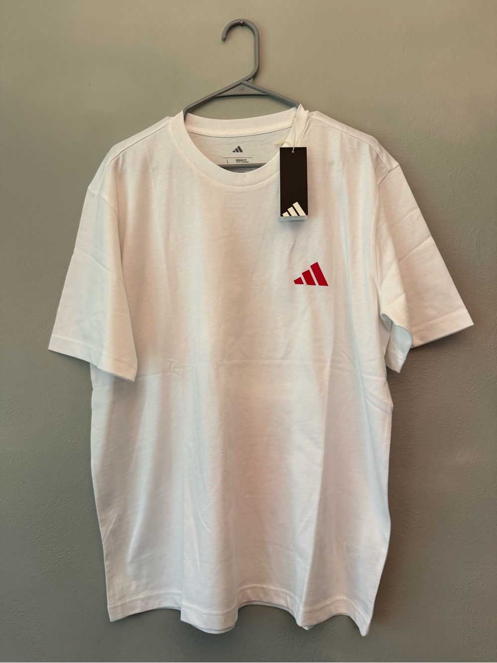 adidas White Short Sleeve Tee